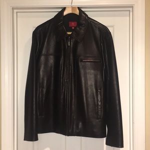 MENS COLE HAAN LEATHER JACKET NEVER WORN!!